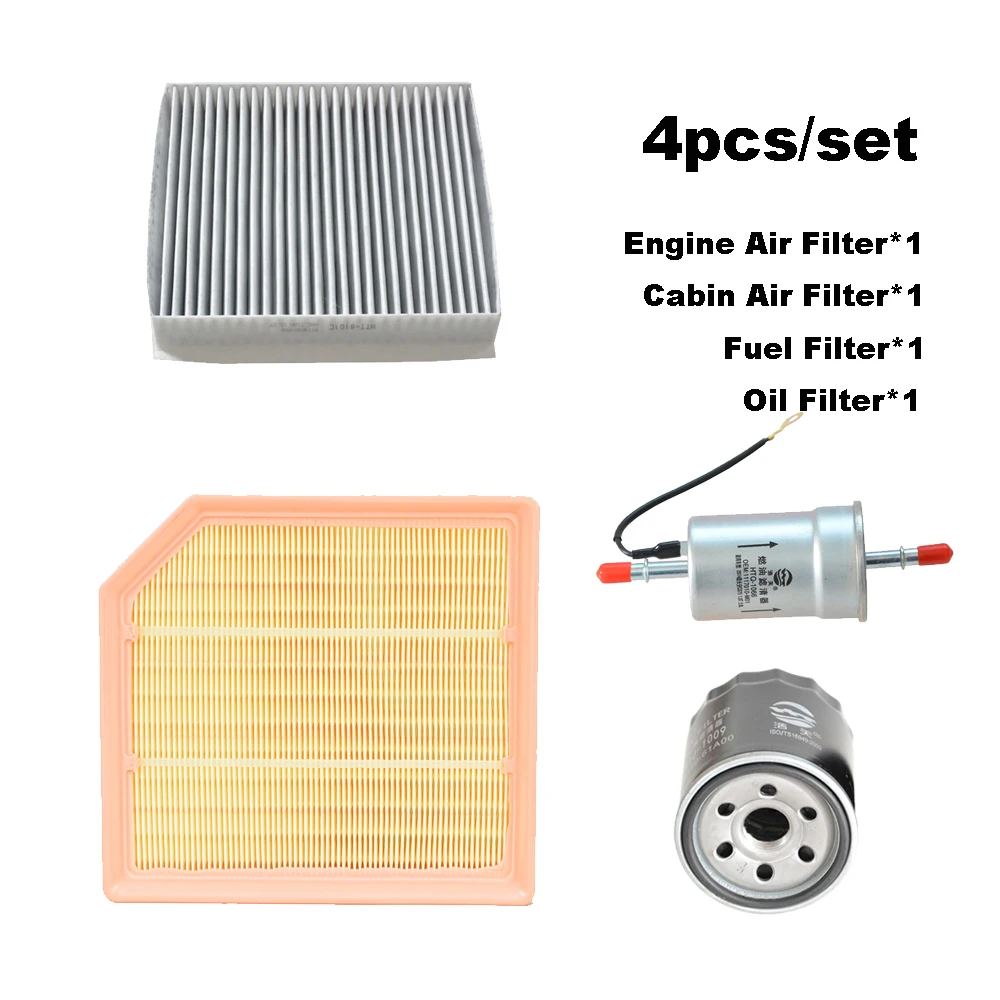 

4pcs Filter Set For CHANGAN CS75 1.5T 2022 2023 Engine Cabin A/C Fresh Air Fuel Gas Oil Filter Kit S32692A 1109190PT01