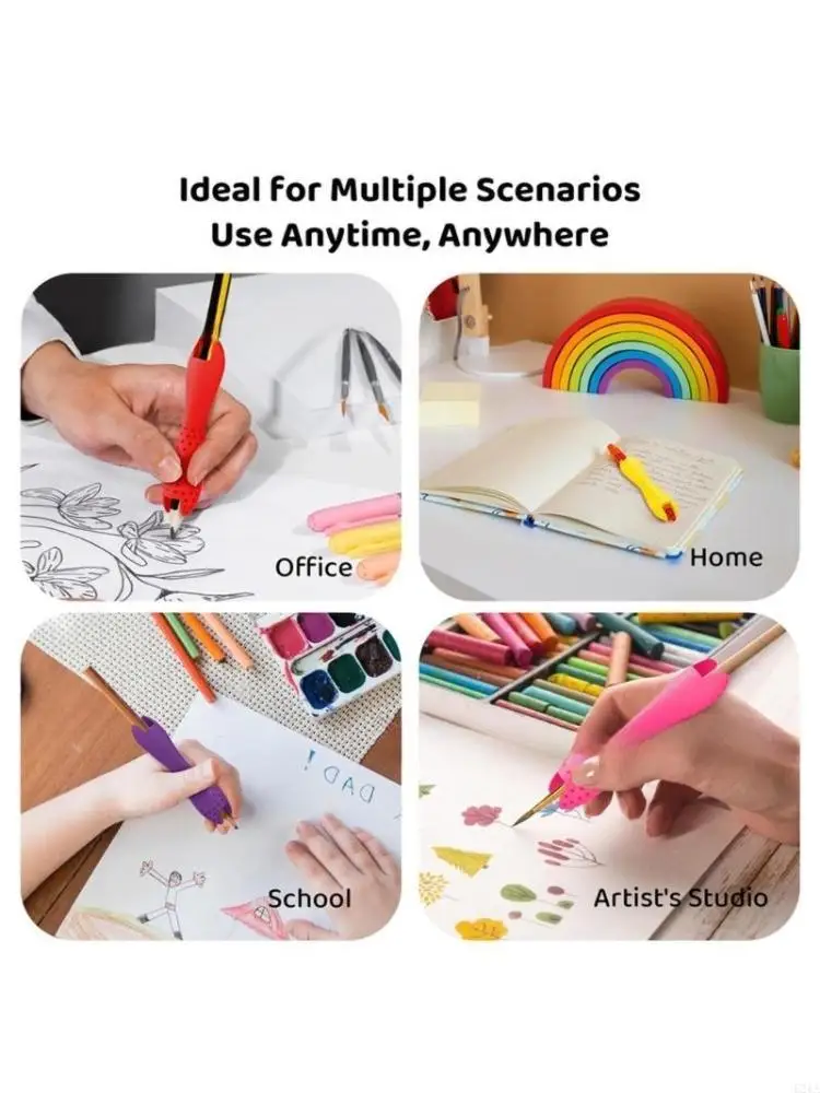 Soft Silicone Pen Grip Handwriting Grip for Left and Right Handed Kid Writing