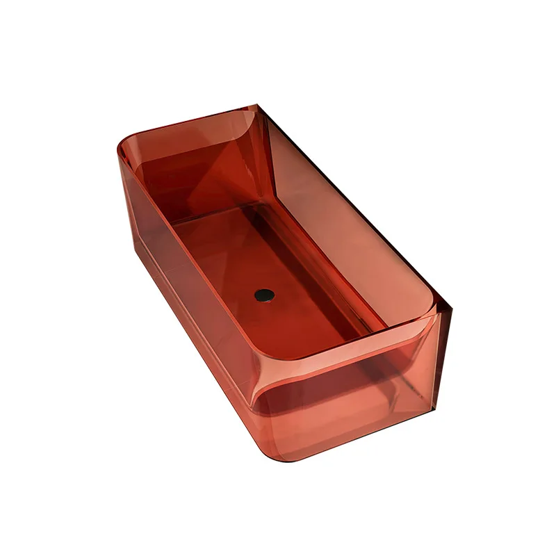 

Transparent bathtub household small apartment against the wall hotel B & B Internet celebrity crystal color