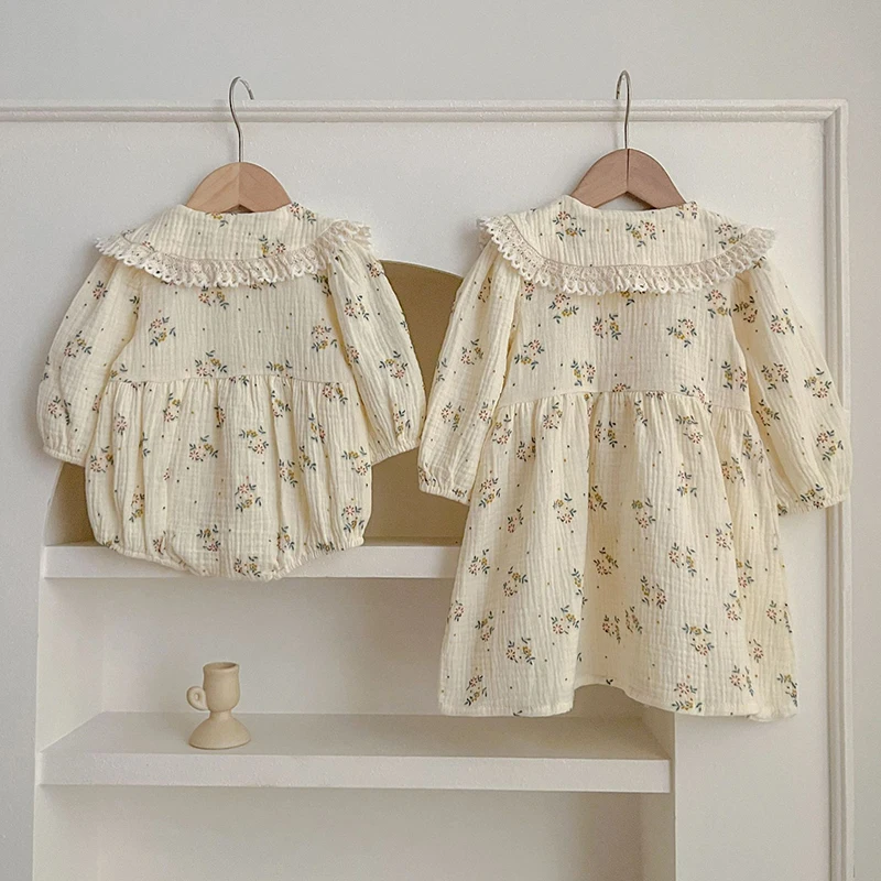 Baby Girls' Long Sleeve Floral Print Dress 2