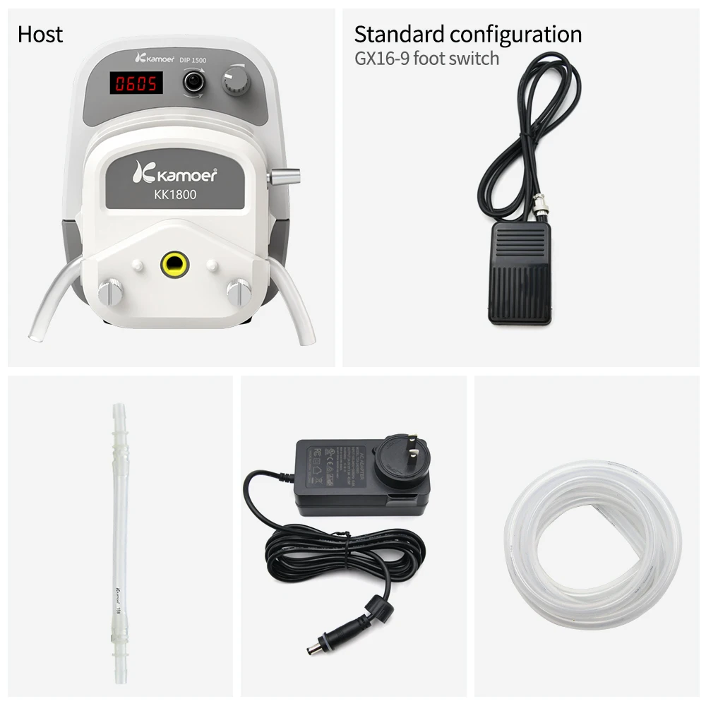 Kamoer 1500ml/min High Flow DIP1500 Lab Peristaltic Pump 24V Stepper Motor Dosing Pump for Liquid Transfer Lab and Filling