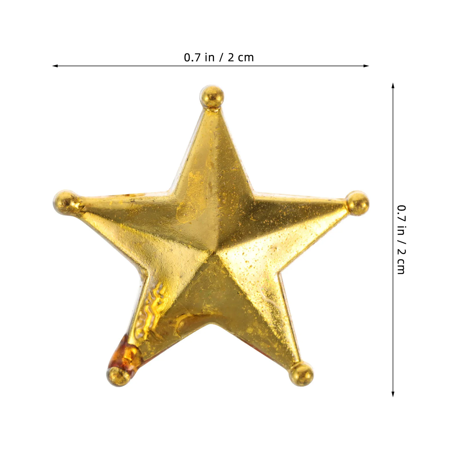 50Pcs Christmas Tree Topper Star Shape Golden Mini Treetop Decoration Christmas Home Party Ornament Xmas Tree Decor