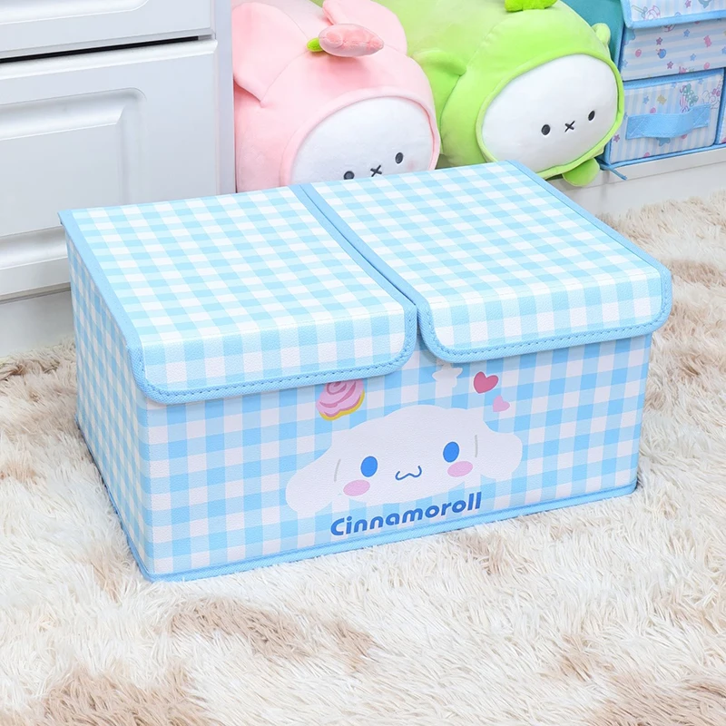 My Melody Hello Kitty Kawaii Anime Foldable Storage Box Cute Cartoon Kuromi Underwear Divider Organizer Wardrobe Bag Girls Toys