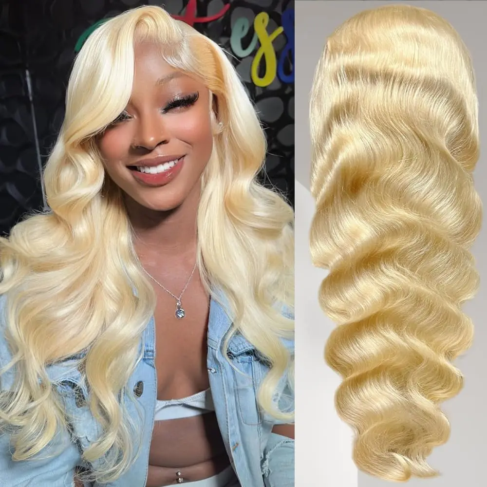 

30 inch 613 Blonde Body Wave 13x4 180% Density Lace Front Wigs Human Hair Ready to wear Brazilian Women Glueless Wigs Human Hair