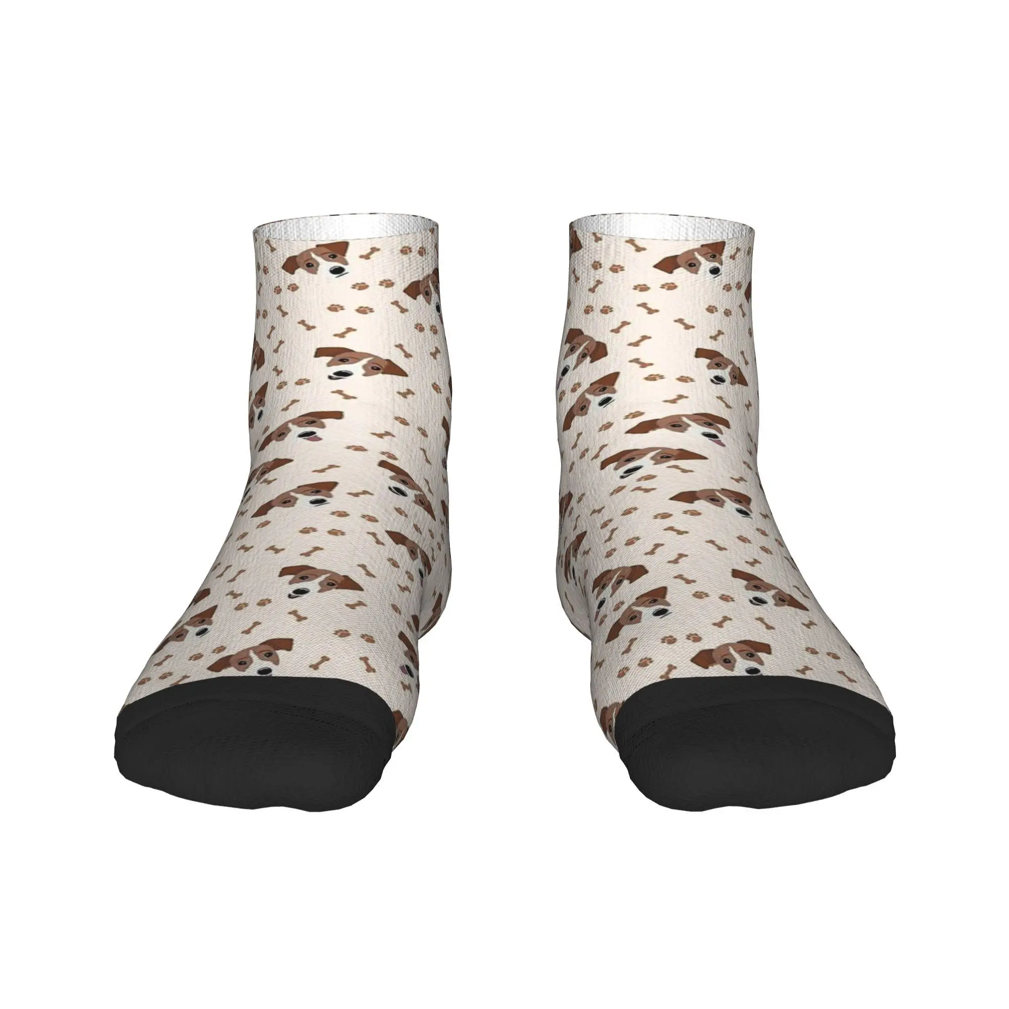 

Jack Russell Terrier Dog with bones Socks Harajuku Super Soft Stockings All Season Socks Accessories for Unisex Gifts