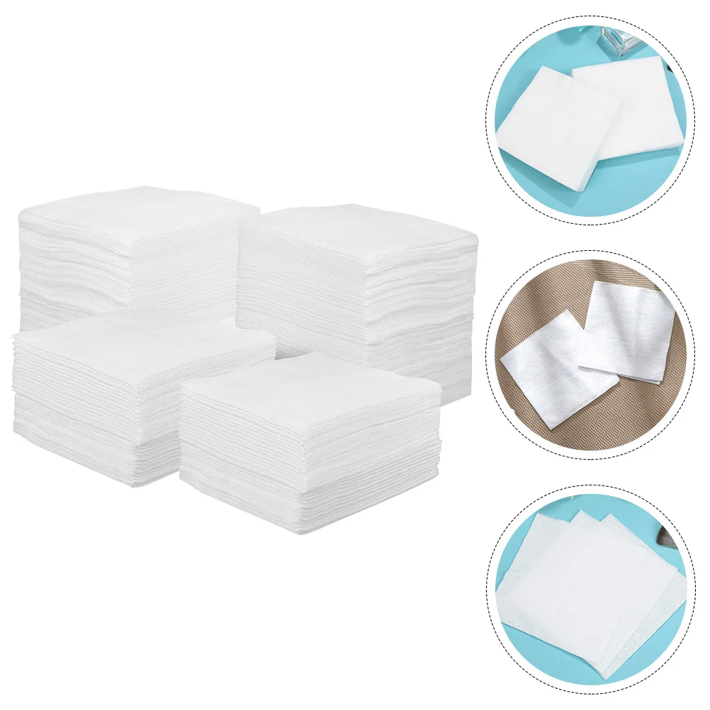 

400 Pcs Nonwoven Sheets Eye Makeup Remover Pad Facial Cleansing Pads Cosmetics Face Non-woven Fabric Miss Wet Wipes