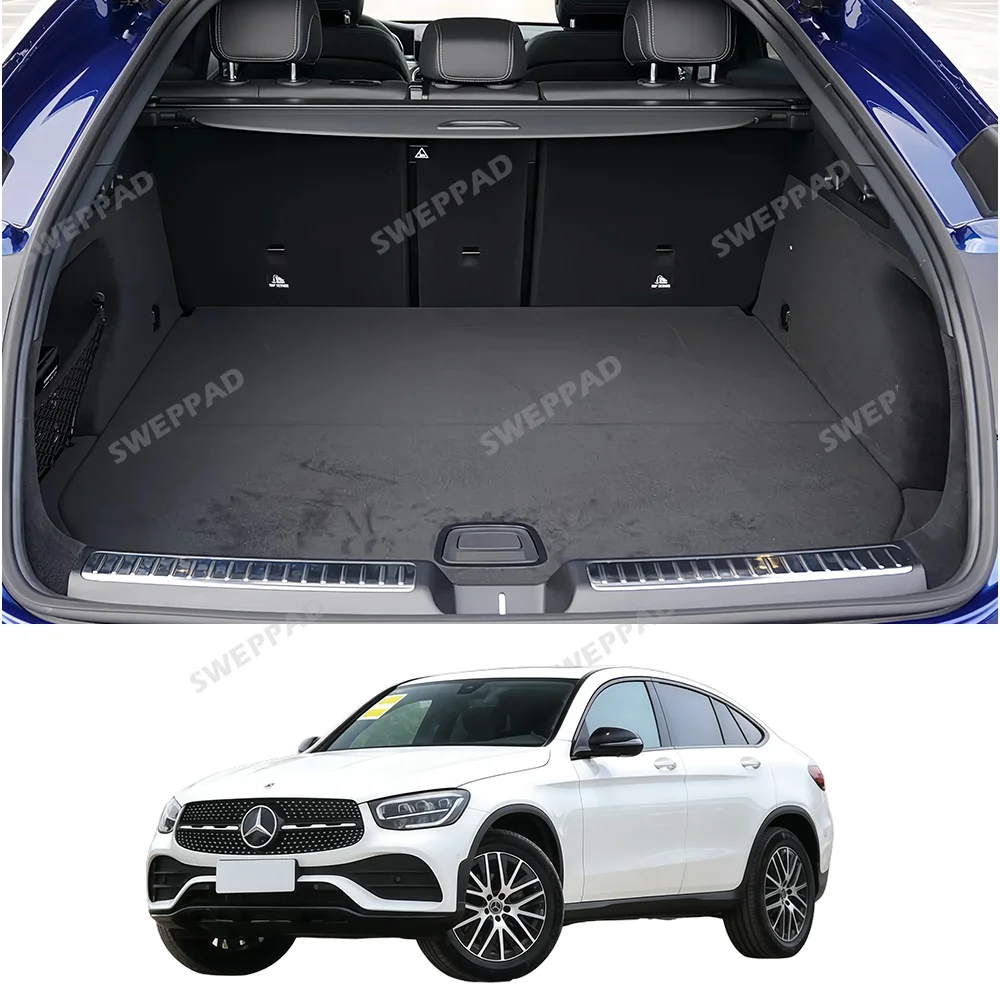 Cargo Liner For Mercedes Benz GLC Class Coupe C253 2017-2023 22 Car Trunk Mats With Backrest Protectors Cargo Mats Accessories
