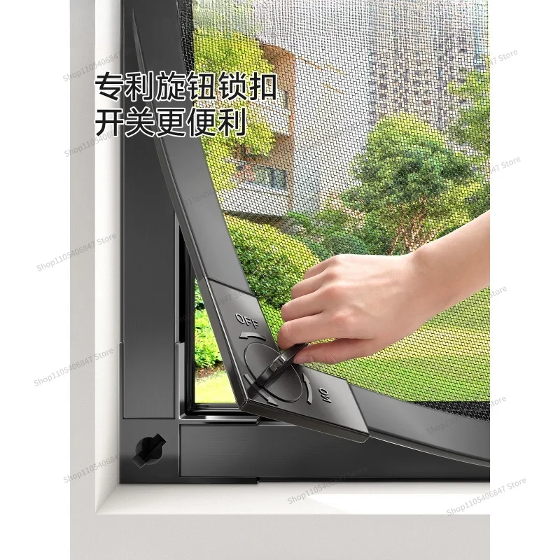 For Magnetic Anti-mosquito Screen Window Net Self-installed Window Invisible Diamond Mesh Window Screen Curtain Self-adhesive