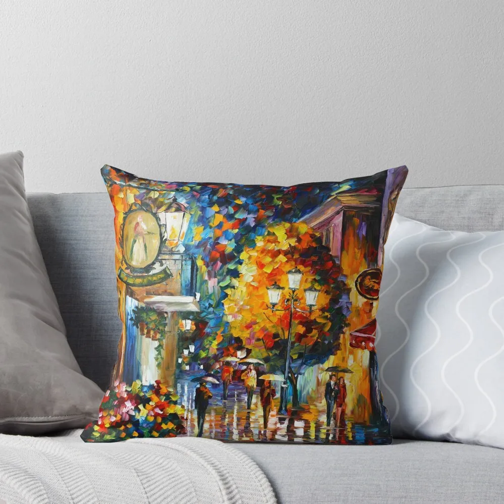 

CAFE IN THE OLD CITY - Leonid Afremov Throw Pillow Decorative pillowcase Decorative Cushion Cover Couch Pillows pillow