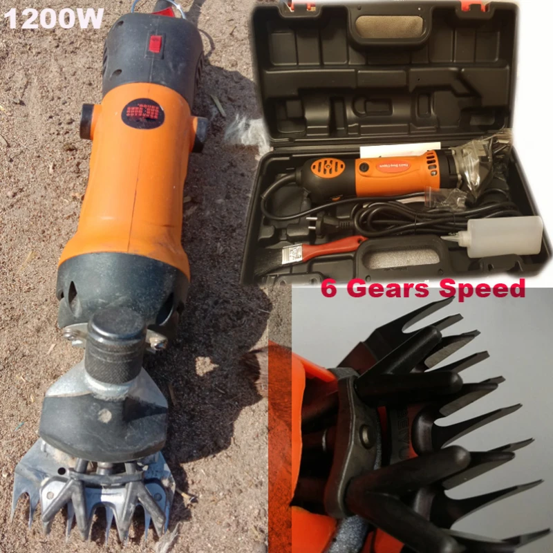 

1200W 110V/220V 6 Gears Speed Electric Sheep Goat Shearing Machine 9-teeth-Clipper Farm Shears Cutter Wool scissor Cut Machine