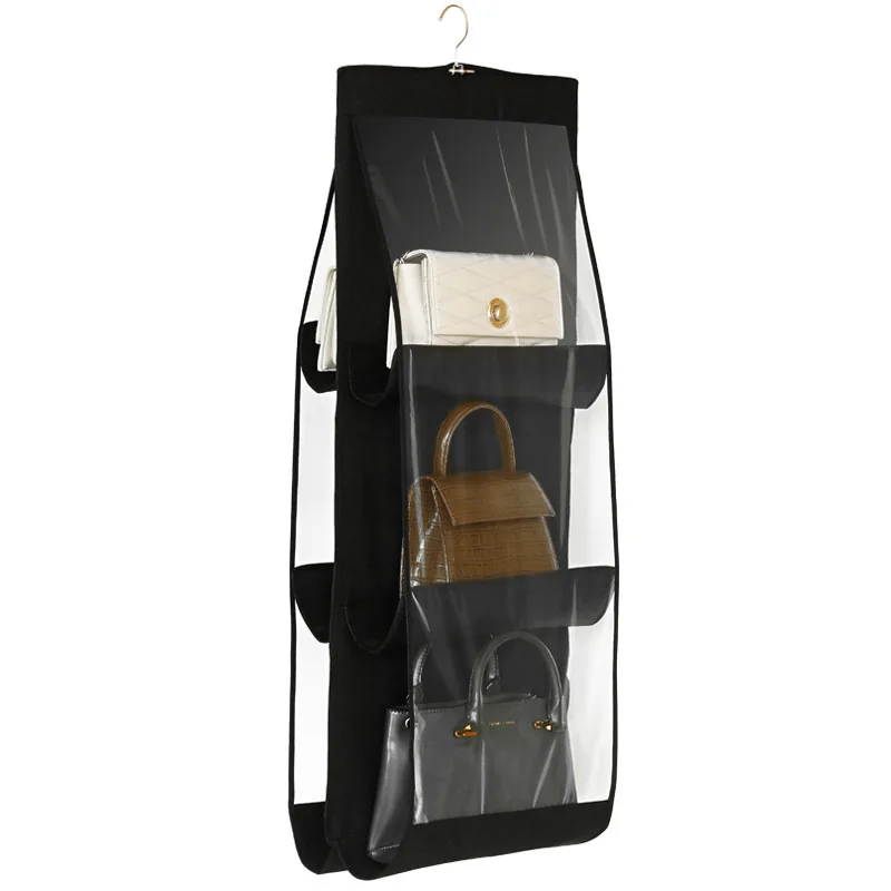 Casais simples cor pura pendurado tecido casa guarda-roupa parede pendurado roupas cozinha saco de armazenamento rack