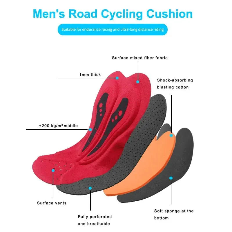 Cycling Bib Shorts 5D Gel Pad Mountain Bike Shorts Bretelle Pockets Outdoor Breathable UPF50+ Bike Tight Bicycle Shorts