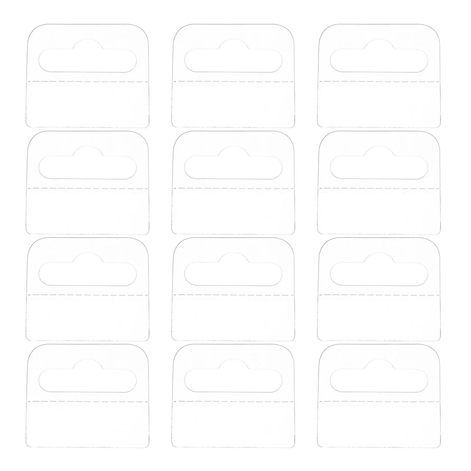 

300Pcs Small Merchandise Display Adhesive Hooks Clear Hang Tabs Slot Hole for Retail Store Office Home Organization