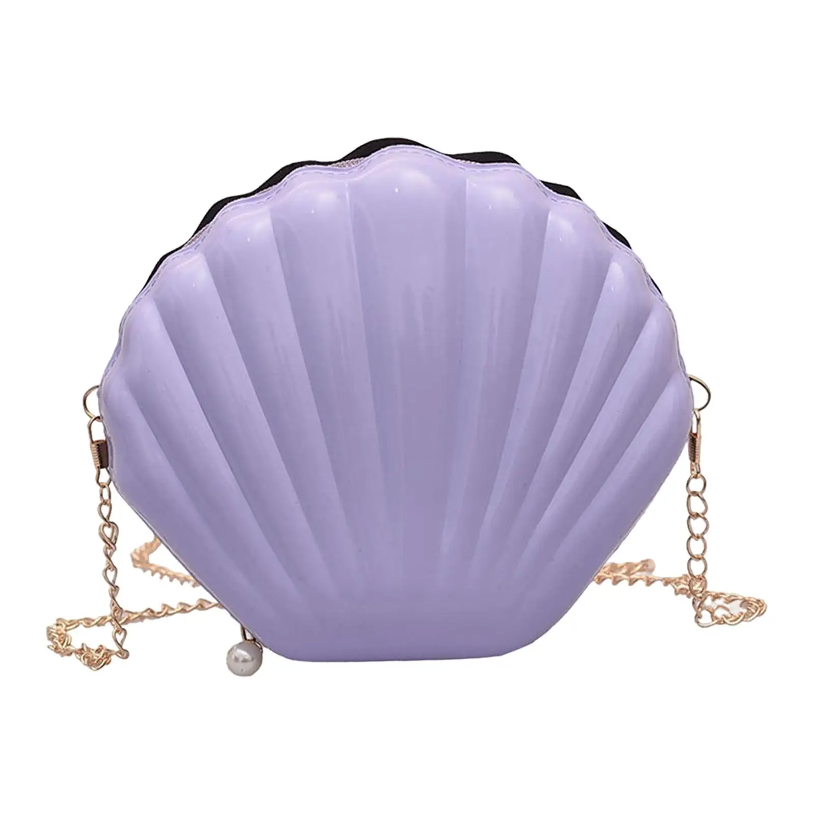 Women Shell Shape Shoulder Bag with Removable Chain Mini for Vacation Work