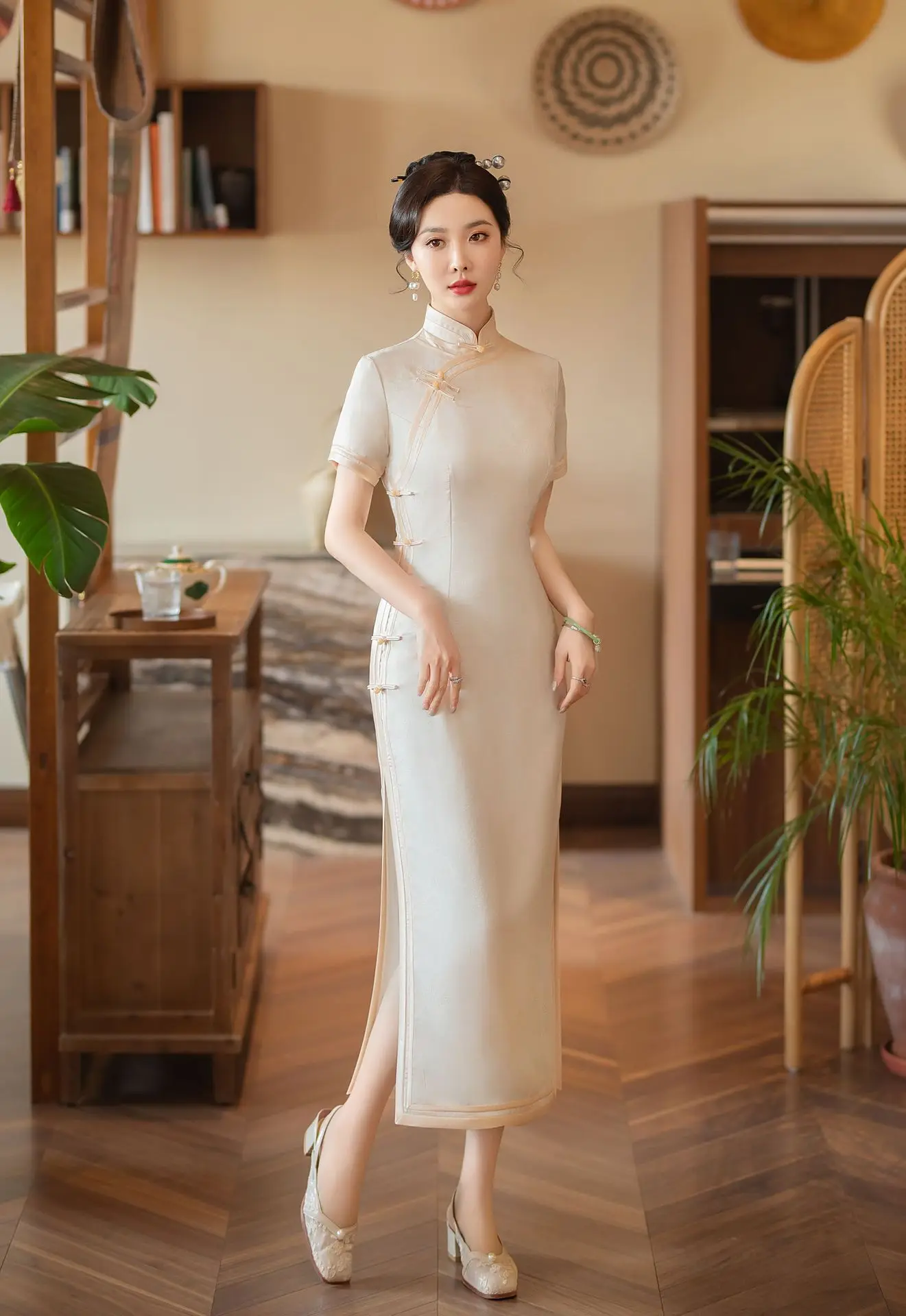 Cheongsam Elegant Tang Suit Artistic Lace Nipped-Waist New Wear Special-Interest Design Modified Wedding