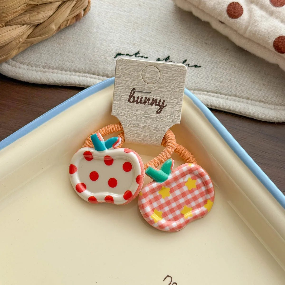 2pcs Korean Cartoon Hairpin Hair Clip Girls Barrettes Headwear Bangs Side Clip Ponytail Holder Rubber Band Kid Hair Accessories