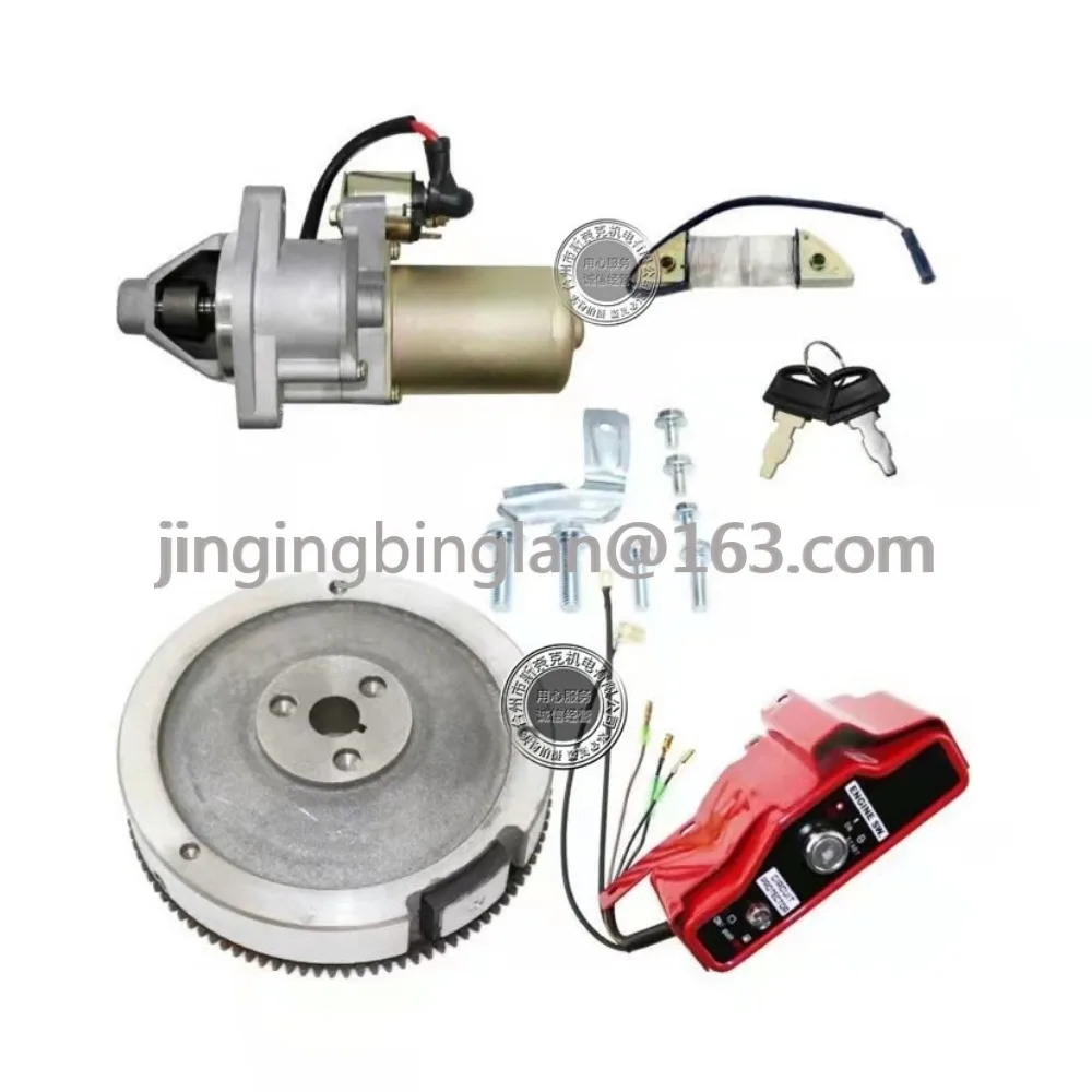 ELECTRIC START KITS GX390 FOR HONDA GX340 11HP GX390 13HP 188F 190F GENERATOR HOUSING STARTER MOTOR CHARGE FLYWHEEL COIL SWITCH