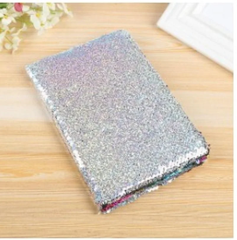 Creative Sequin Mini Fashion Diary Notebook Memo Colourful Note Pads Stationery Business Book A6 Binder