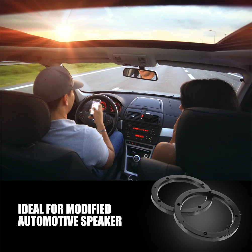 2PCS Speaker Mounting Rings Stackable Plastic Speaker Extender Rings Universal Car Speaker Adapter Spacer Rings for Vehicle