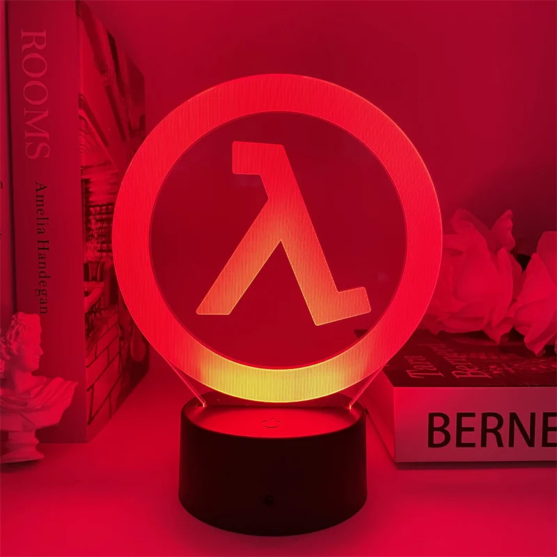 Half life 3d led lamp for bedroom mange night lights anime action figure avatar room decor cute lover gift luces