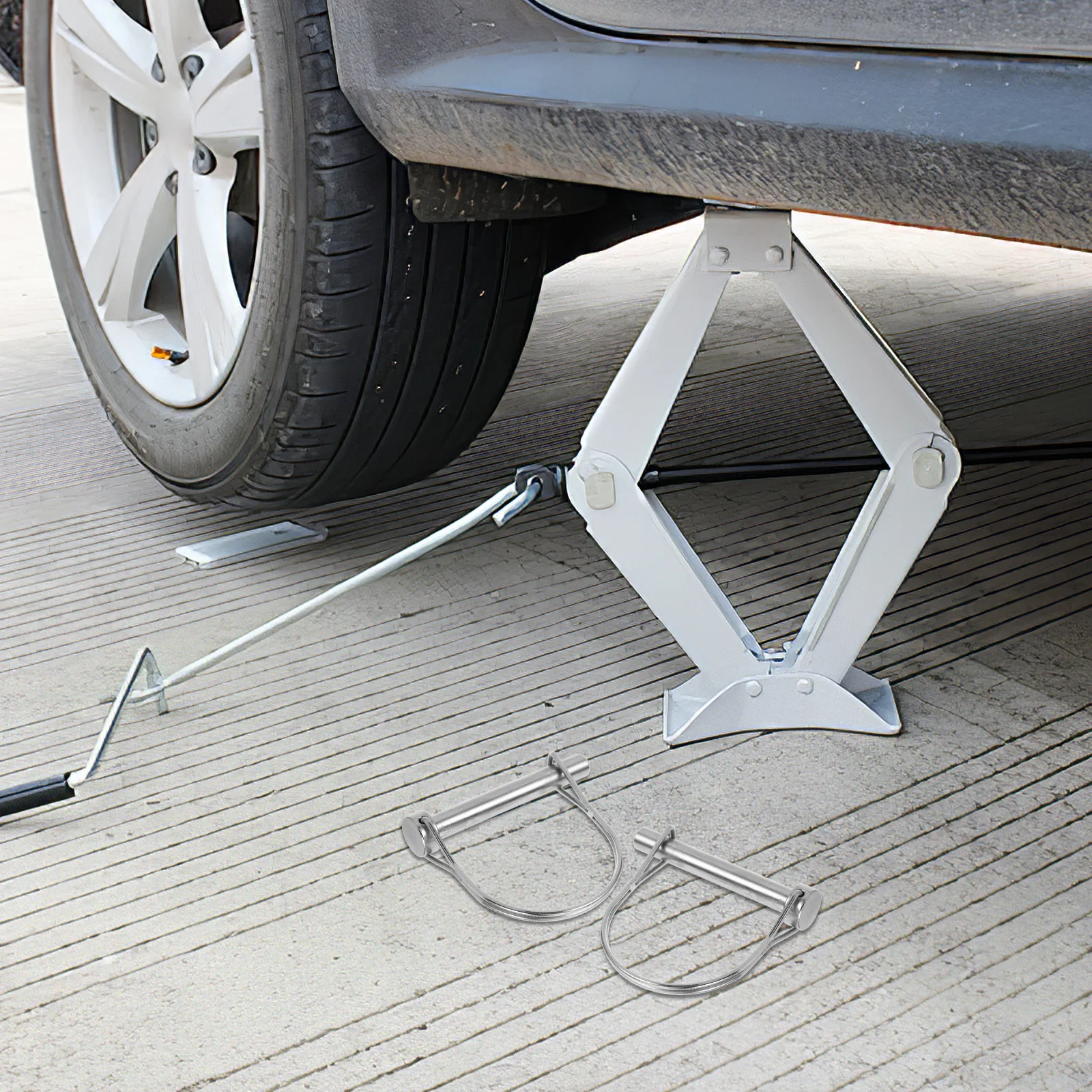 

2 шт., прочный металлический предохранительный штифт для муфты прицепа, быстроразъемный фиксирующий зажим для сцепного устройства прицепа