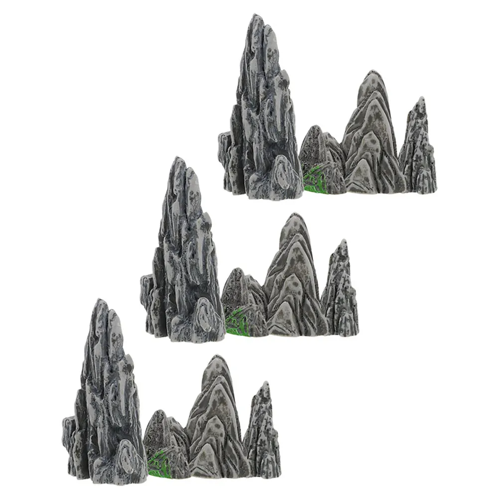 

12pcs Miniature Rockery Accessories Lightweight Artificial Stones Bonsai Aquatic Decor Fish Tank Landscaping Indoor Mini Statue