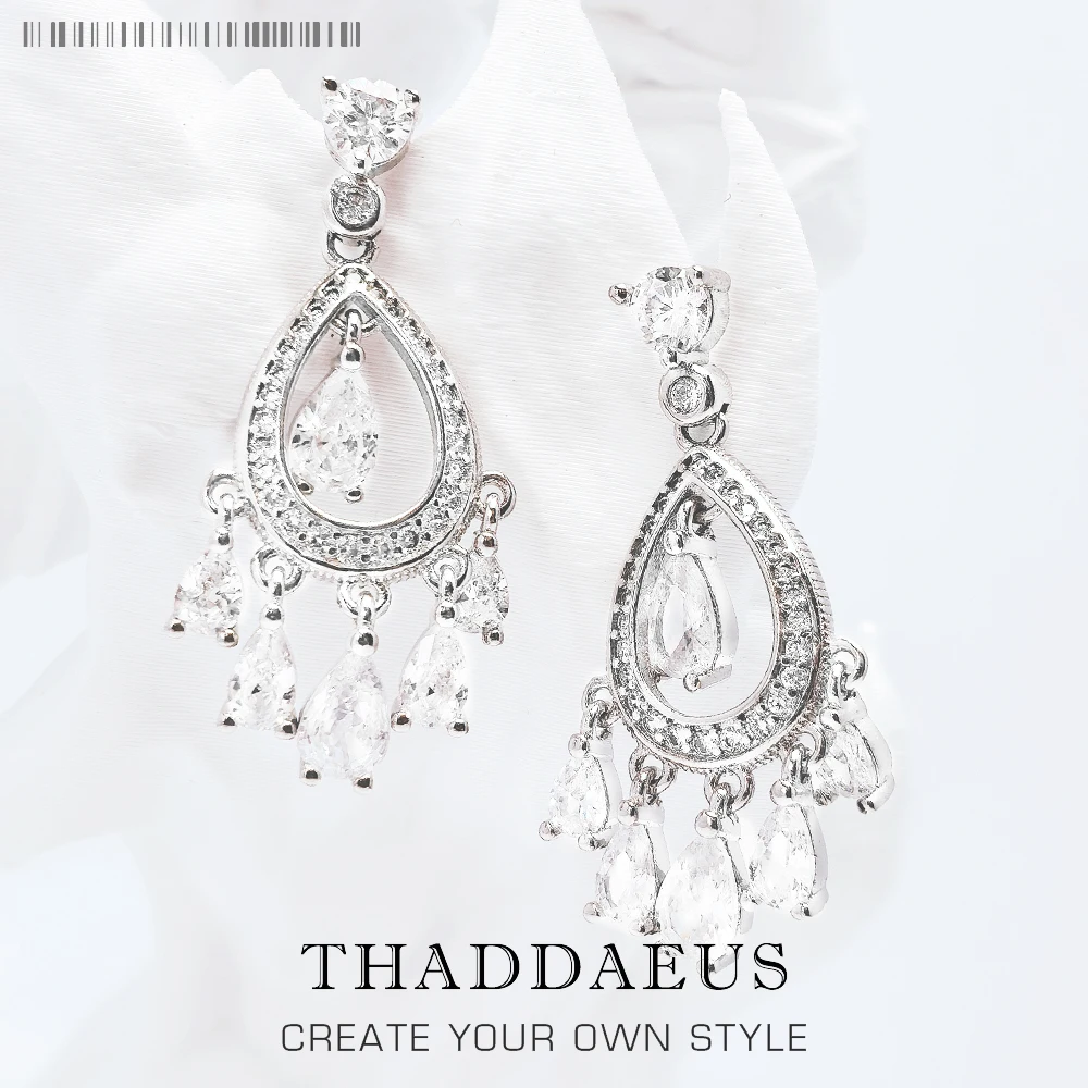 

Серьги-гвоздики с белым камнем и каплями воды, европейские романтические ювелирные изделия для женщин, подарок из настоящего стерлингового серебра 925 пробы