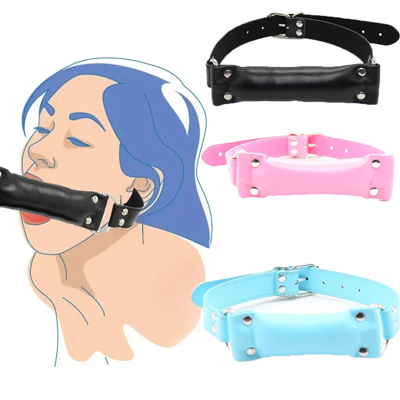 BDSM Mouth Gag Plug,Slave Leather Padded Blindfold,Bondage Set,Sex Toys For Couples Adult Games SM,Petplay Role Play Restraints