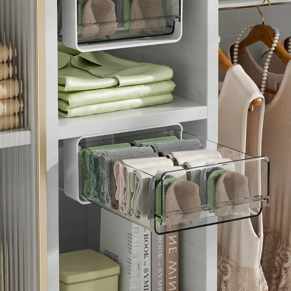 درج شفاف تحت منظم المكتب، مخفي، سعة كبيرة، متين، مريح وغير تالف، صندوق تخزين الطاولة #3