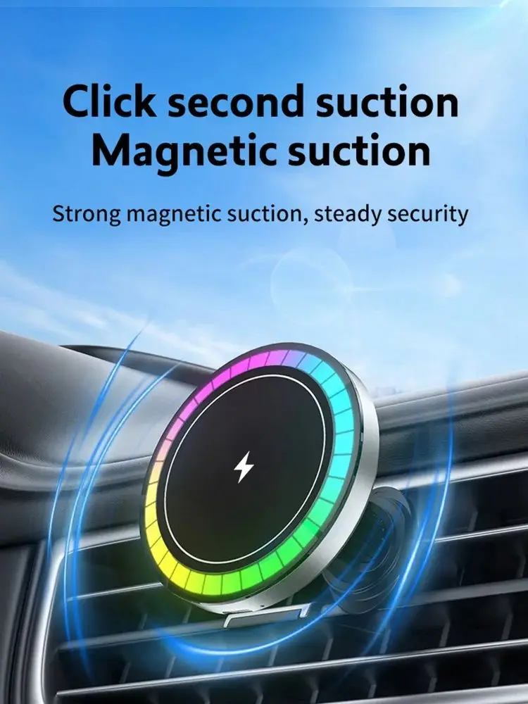 100W  Magnetic Wireless Charger Car Holder for Macsafe iPhone 12 13 14 15 Pro Max  Fast Wireless Charging Mount Smartphone Stand