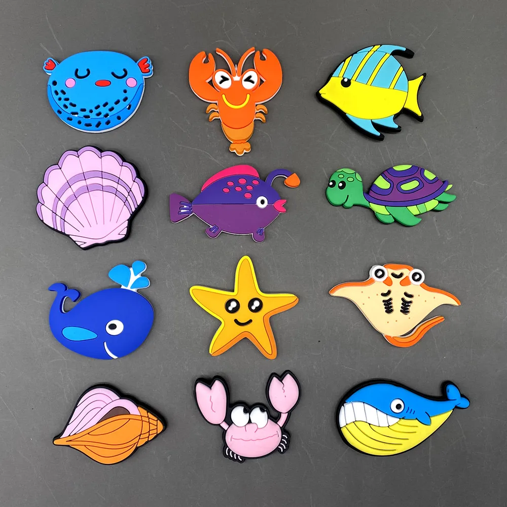 12pcs Ocean Fish Magnetic Magnets for Fridge Decor Funny Refrigerator Magnet for Children Cute Fridge Magnet for Kids
