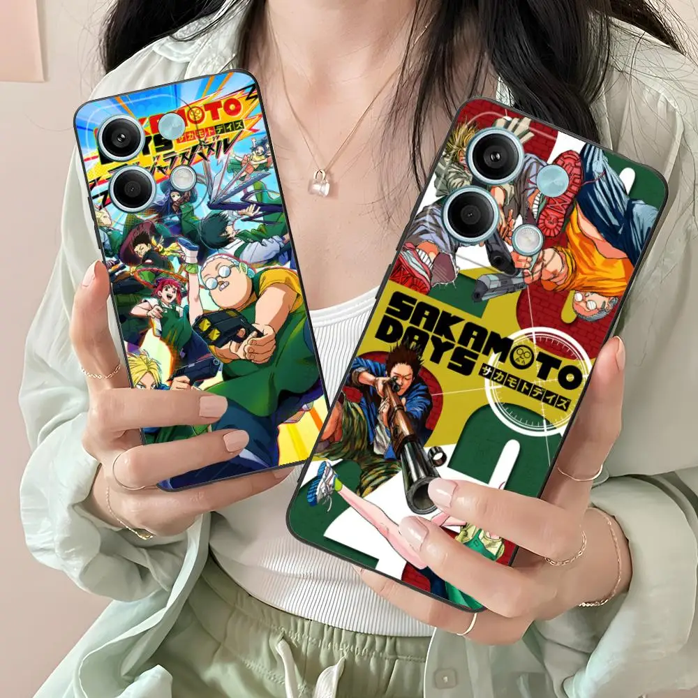 Sakamoto Days حافظة هاتف محمول لهاتف Xiaomi Redmi Note 14 13 12 11 S Pro Plus 4G 5G غطاء طباعة ملون هاتف ذكي جميل #1