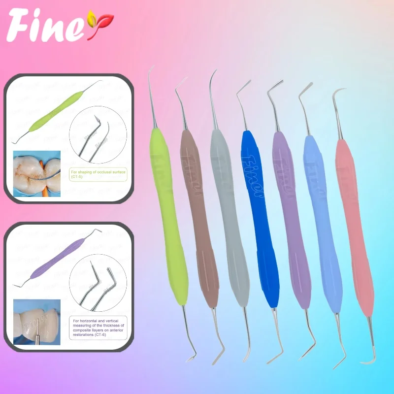 

Finer 1 шт., стоматологические шпатели из смолы, наполнитель, композитные инструменты, наполнитель из силиконовой смолы, стоматологический эстетический реставрационный материал