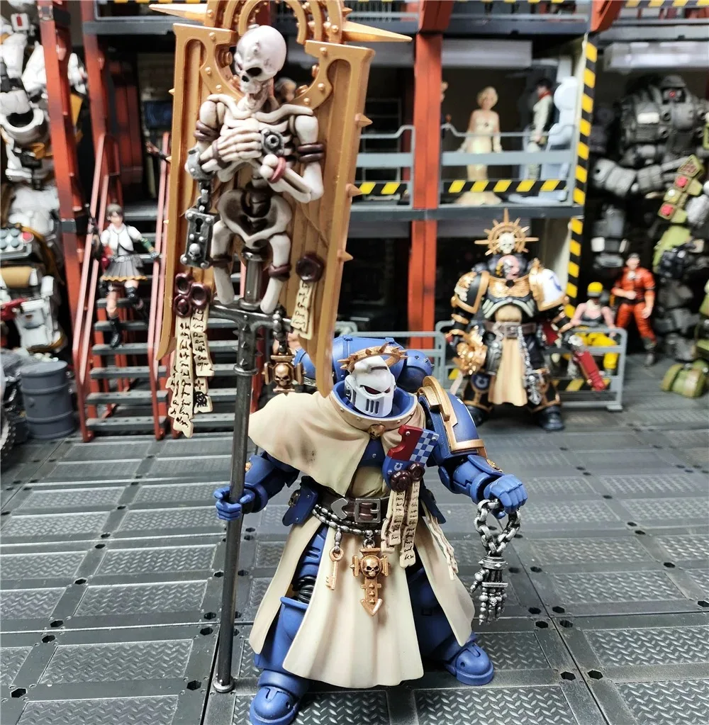 

JOYTOY 1/18 Genuine Original Warhammer 40000 Ultramarine Sword Guard Flagbearer Movable Soldier Gift
