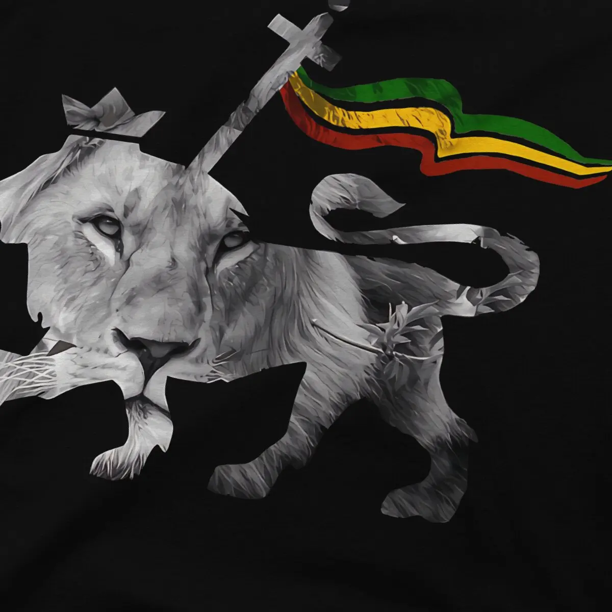 Rasta Lion Of Judah Rastafari Design Art Tshirt Graphic Men Tops Vintage Punk Summer Polyester Short Sleeve Harajuku T Shirt