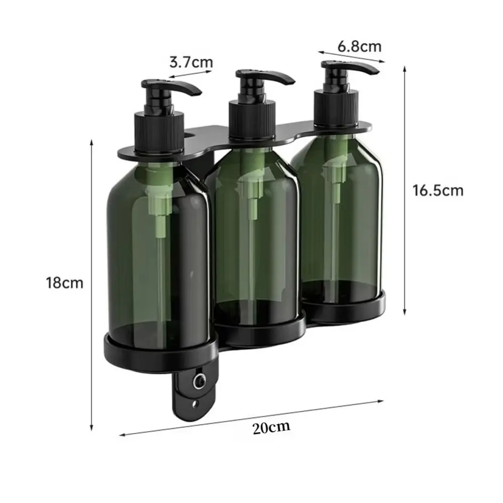 Dispensador de jabón recargable montado en la pared, de acero inoxidable, sin necesidad de perforar, dispensador de jabón Manual, botella con bomba de diseño dividido