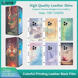 Vormir 50pcs Mixed Leather Phone Skins for Back Cover Colorful Rear Films for Hydrogel Cutting Machine Printed Sheets for Phones