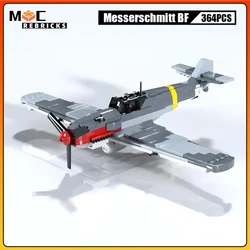 MOC Building Blocks Messerschmitt BF-109T German Military Fighter High-tech Aircraft Model DIY  Creative Kid's Bricks Toys Gifts