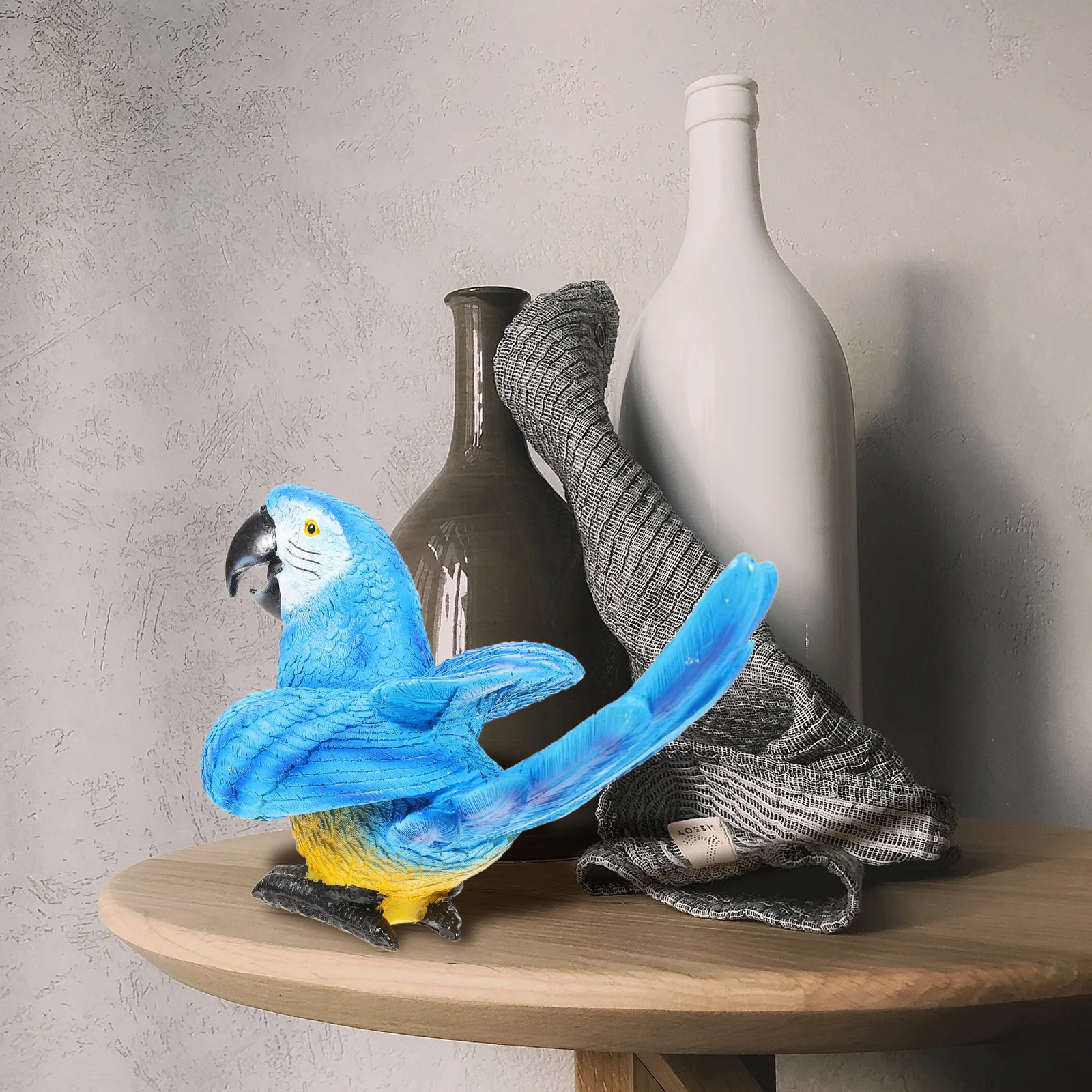 

Lifelike Simulation Parrot Decorative Artificial Bird Colorful Resin Craft For Garden Party Plant Pot Desktop Home Greening