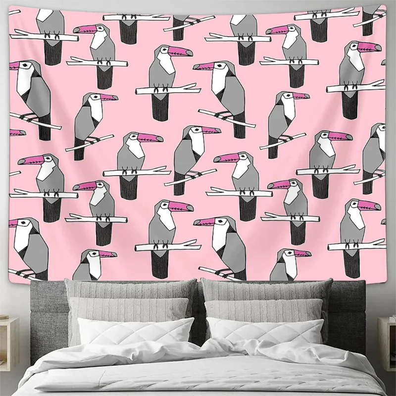 بوهو نسيج الجدار الشنق ديكور الغرفة الجمالية طبيعة جدار الفن الغابات نسيج غرفة النوم ديكور القبلية جدار ديكور خمر نسيج #3