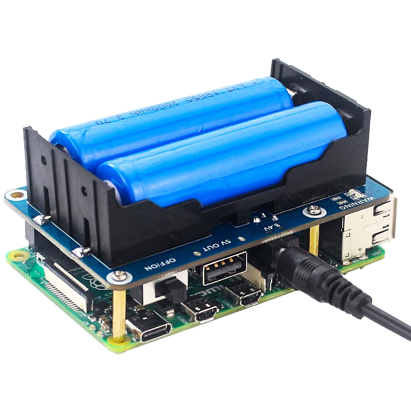 Imagem -06 - Dixsg-fonte de Alimentação Ininterrupta para Raspberry pi Ups Hat Estável 5v Saída Usb Aviso de Bateria para Raspberry pi 3b +