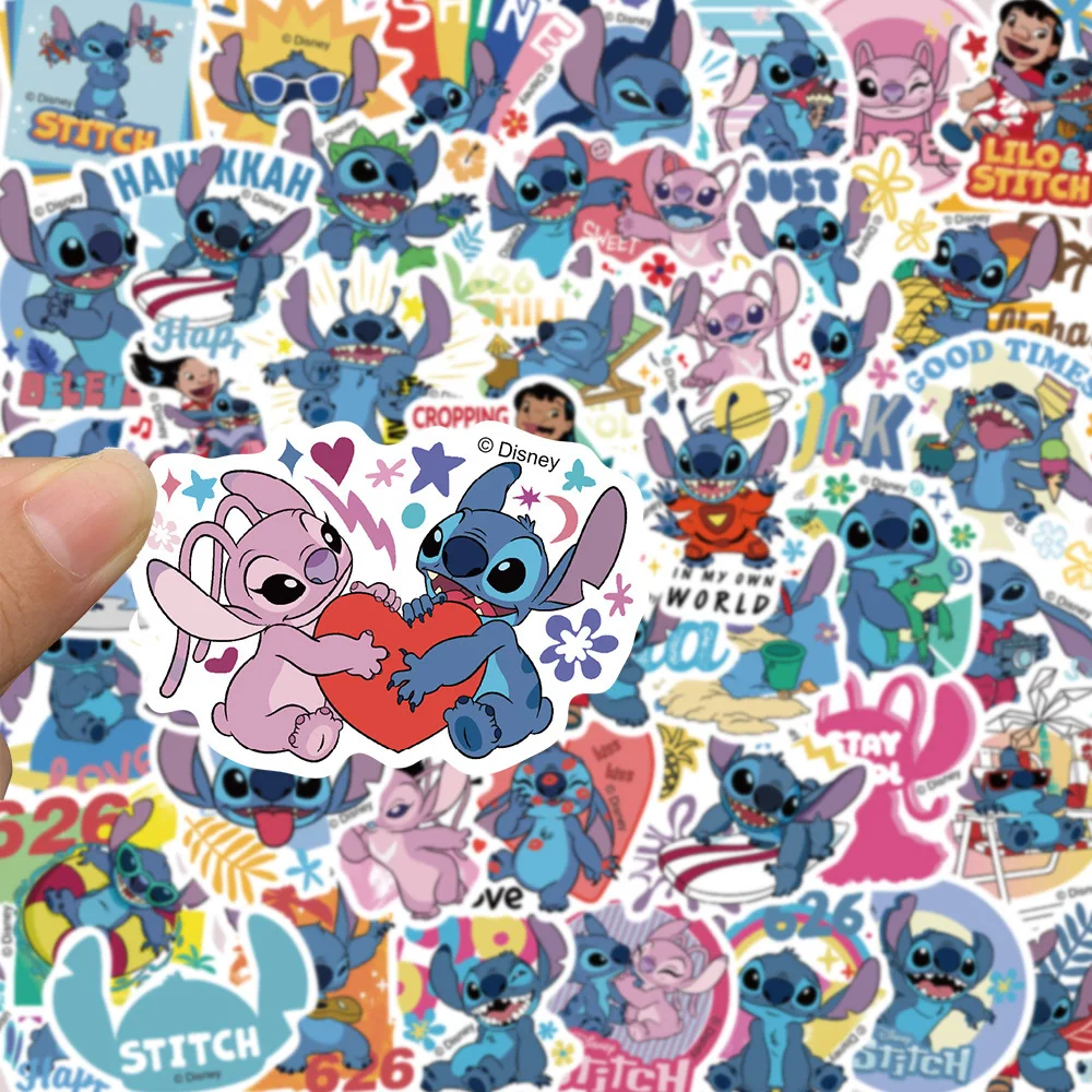 10/30/50PCS Disney Cartoon Lilo Stitch Stickers for Phone Laptop Diary Guitar Suitcase Graffiti Waterproof Sticker Decals Toy