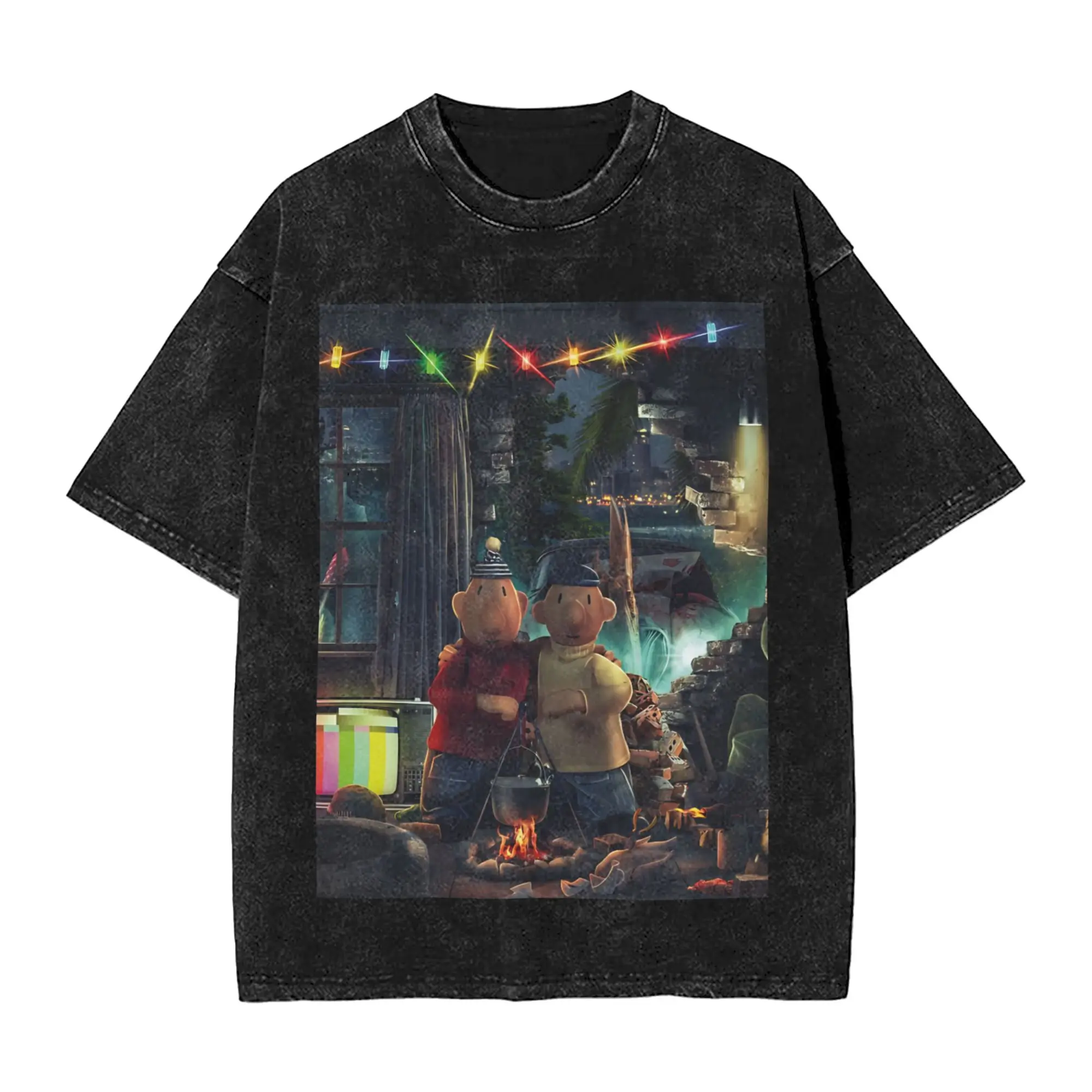 Pat and Mat T-Shirts for Men  Vintage Cotton Tee Shirt O Neck Short Sleeve T Shirts Adult Clothing