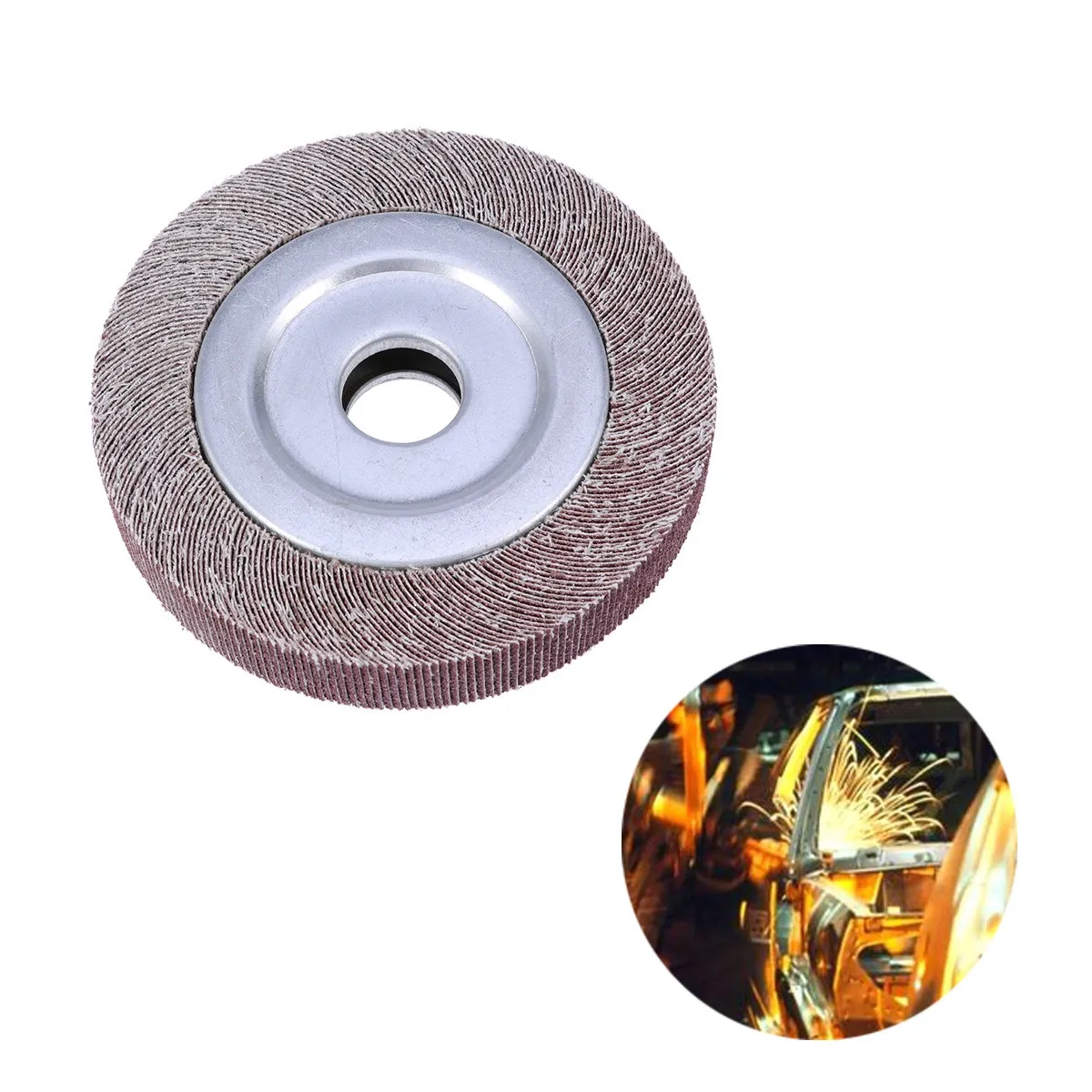 Disque à lamelles abrasif pour polissage et meulage, disque de ponçage robuste pour métal, aluminium, bois, élimination de la rouille et finition de surface.