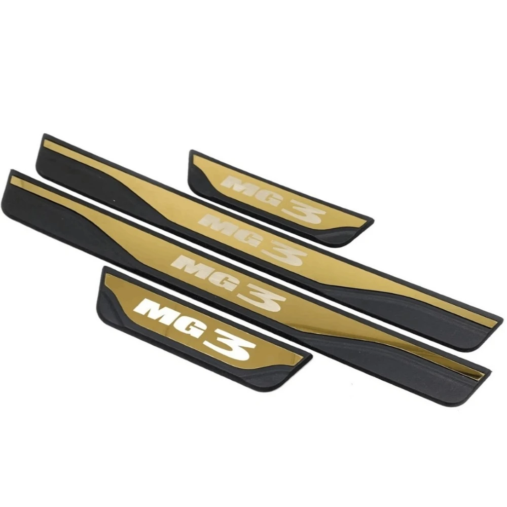 For MG MG3 MG 3 2013 2014 2015-2021 2022 2023 2024 2025 2026 Xross Hybrid+ Door Sill Plate Plastic Stainless Steel 3D Auto Parts