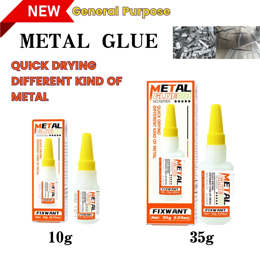 

FIXWANT Металлический клей Не отбеливающий Прозрачный высокопрочный мгновенный клей Липкий металлический пластик Резина Кожаные наушники