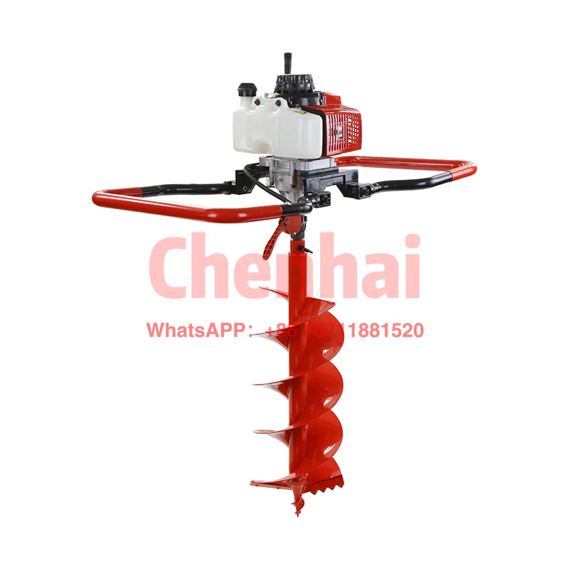 Powerful 68CC 2 Stroke Earth Auger 2-Man Post Hole Digger Machine