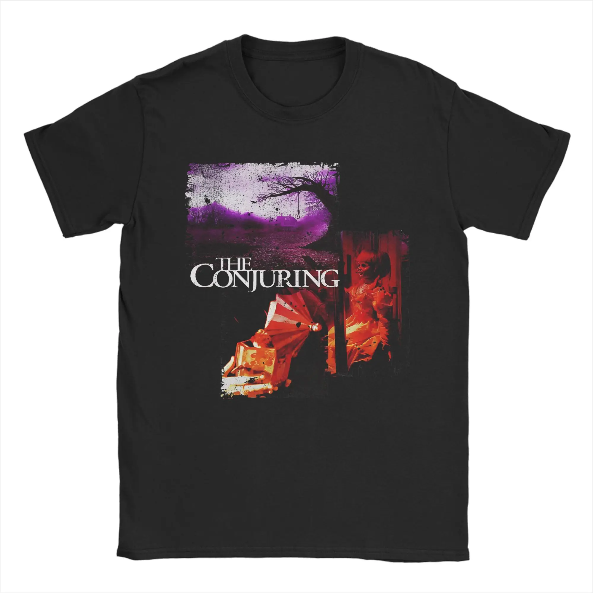 الرجال النساء الرسم الطباعة The Conjuring آخر رسومات فيلم الرعب تي شيرت القطن تي شيرت الملابس