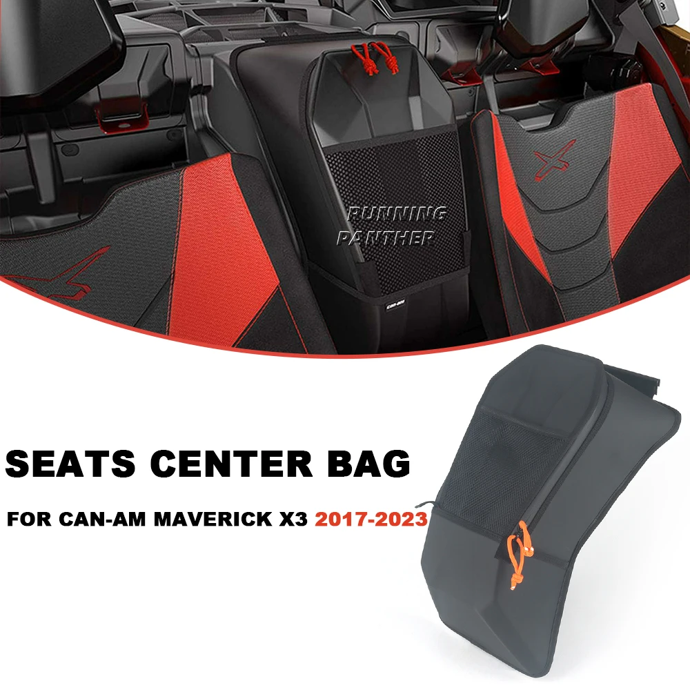 Seat Center Shoulder Console Storage Cargo Bag Box Between Seat Storage Bag For Can-Am Maverick X3 XRS XDS Turbo R Max 2017-2023