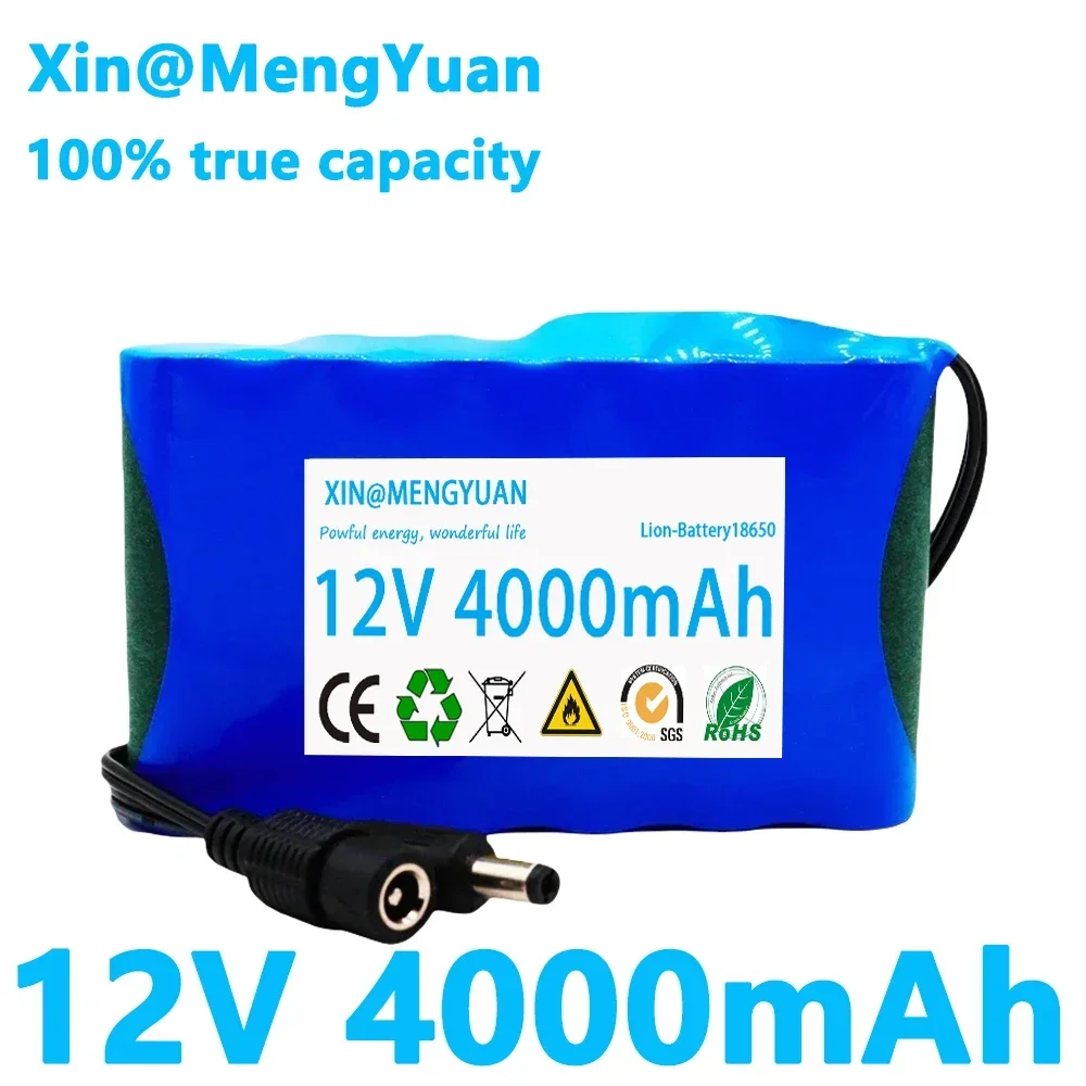 Xin@MengYuan 12V Battery 3S2P  12.6V 12V 4000mAh 18650 Lithium-ion Battery Pack with 5A BMS for LED Lamp Light Backup Powe Etc